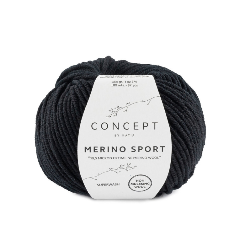 Katia Concept Merino Sport 002 Svart