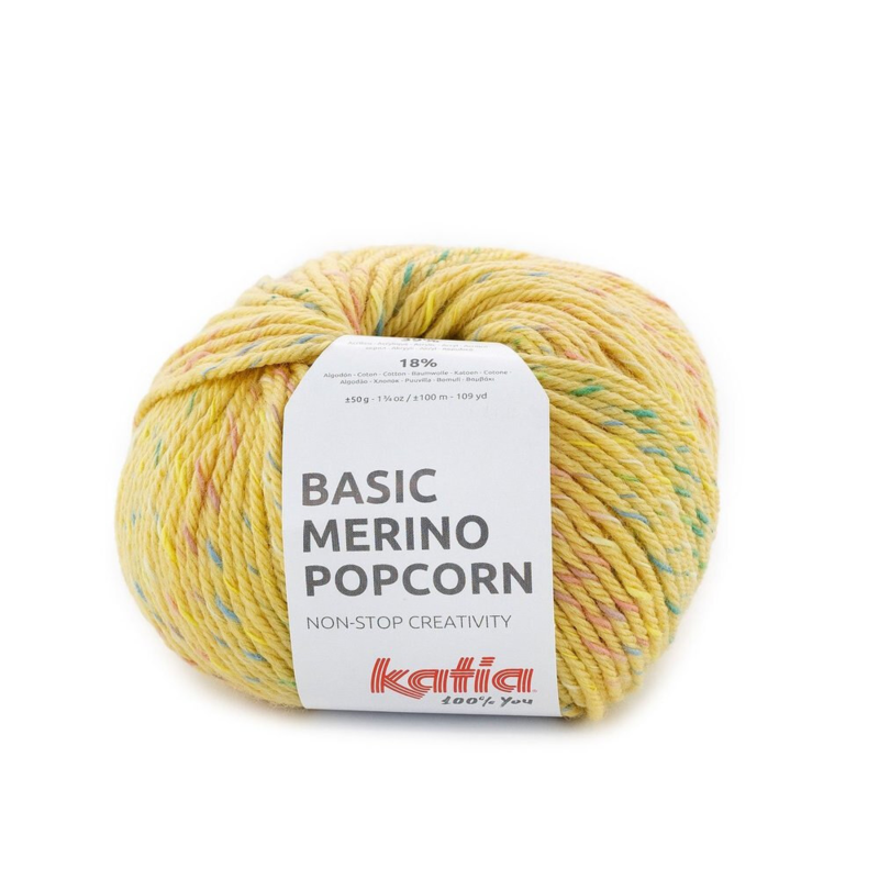 Katia Basic Merino Popcorn 203 Gul-multifarget