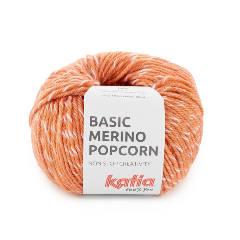 Katia Basic Merino Popcorn 110 Fersken-hvit