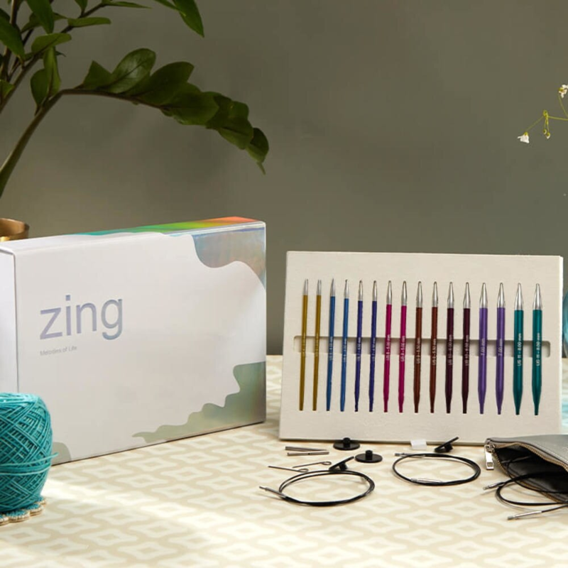 KnitPro ZING Utskiftbart rundpinnesett "Melodies of Life"