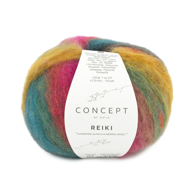 Katia Concept Reiki 200 Oransje-Fuksia-Grønn-Grønnblå-Oker