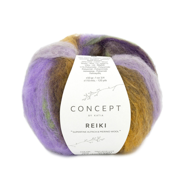 Katia Concept Reiki 203 Lilla-Grønn-Oker