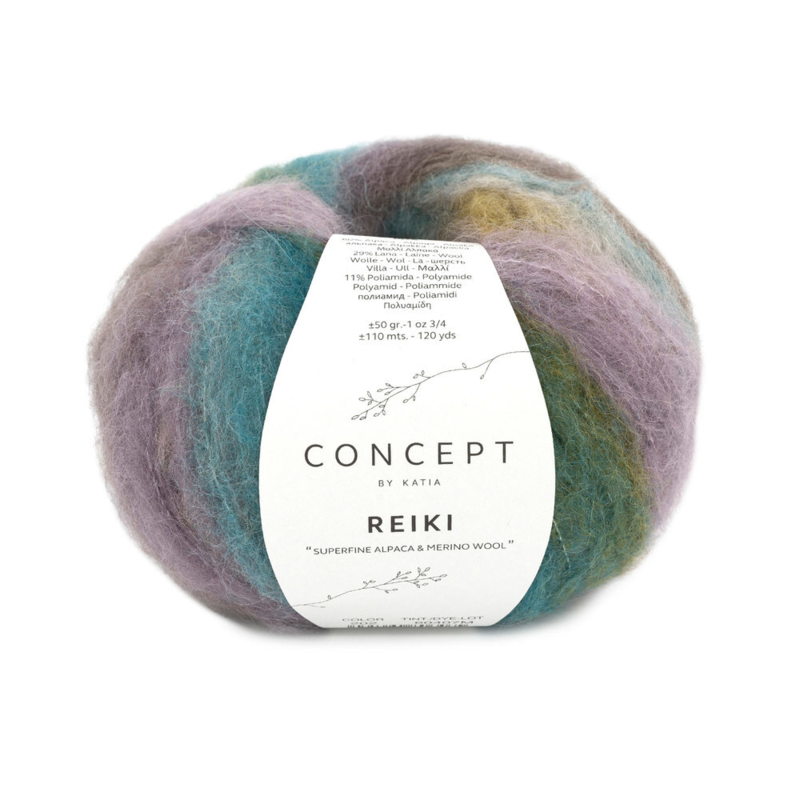 Katia Concept Reiki 202 Grønnblå-Lys lilla-Beige-Oker