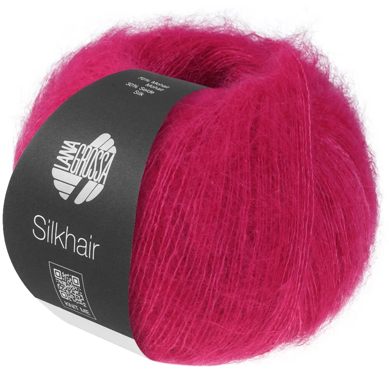 Lana Grossa Silkhair 224 Mørk rosa