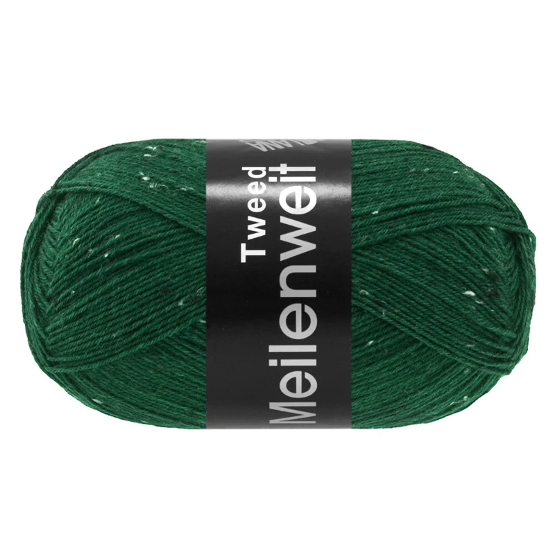 Lana Grossa Meilenweit 100 Tweed 183 Flaskegrønn