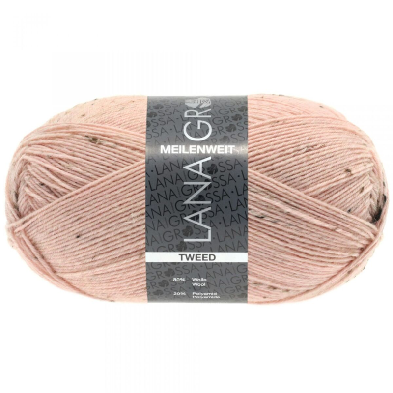 Lana Grossa Meilenweit 100 Tweed 149 Rosa