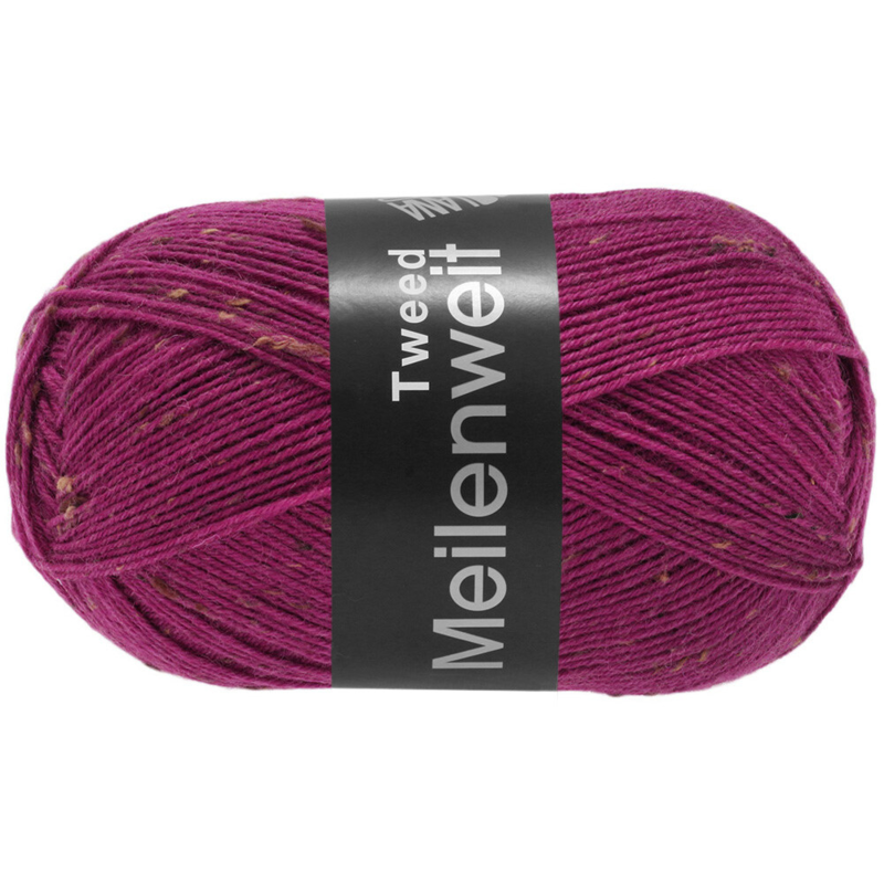 Lana Grossa Meilenweit 100 Tweed 173 Fuksia