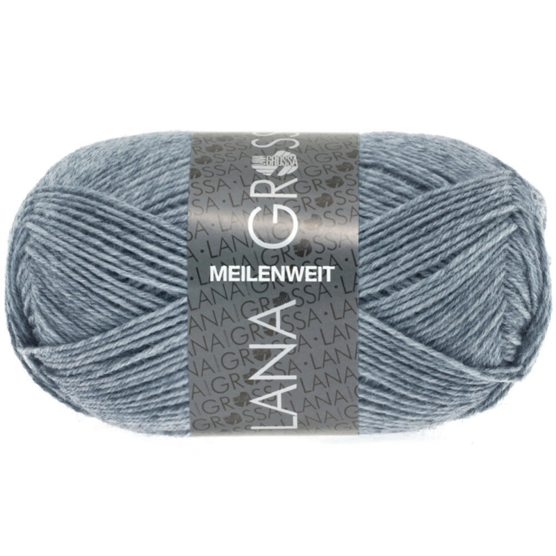 Lana Grossa Meilenweit 50 1302 Jeans/Gråmelert