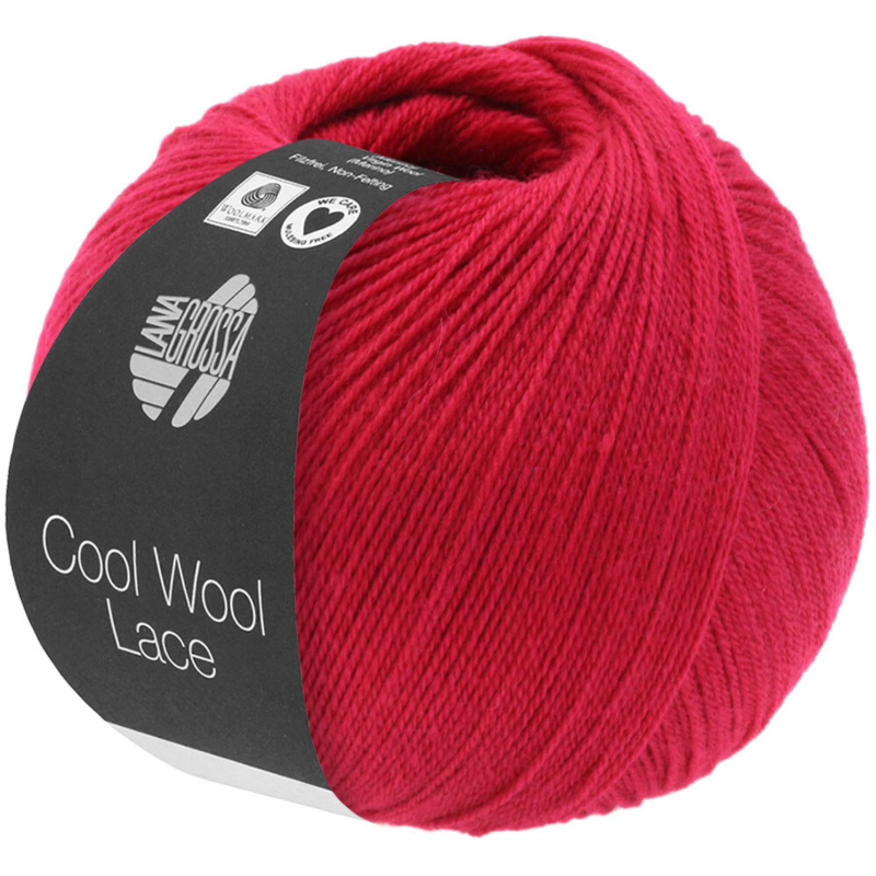 Lana Grossa Cool Wool Lace 51 Rød