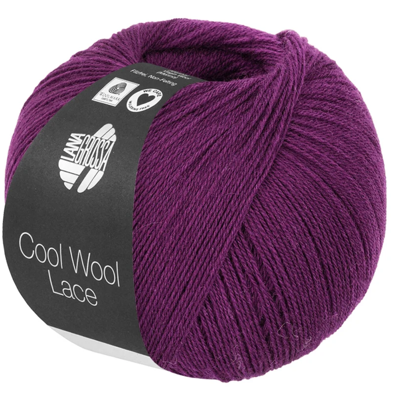 Lana Grossa Cool Wool Lace 67 Rødfiolett