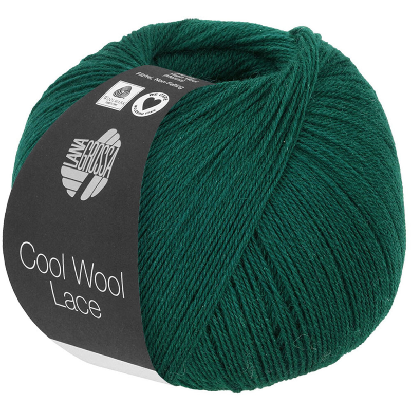 Lana Grossa Cool Wool Lace 42 Mørkegrønn