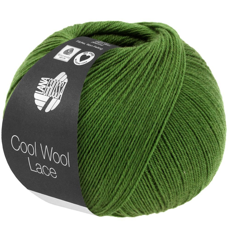 Lana Grossa Cool Wool Lace 64 Grønn