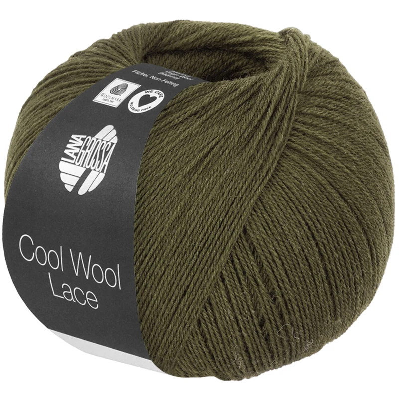 Lana Grossa Cool Wool Lace 70 Grønnbrun