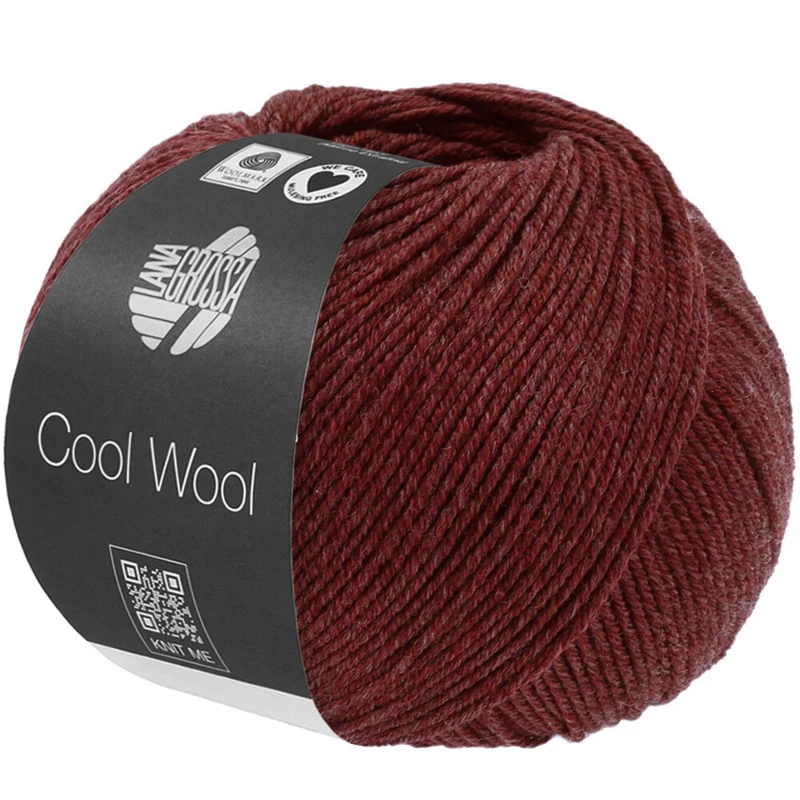 Lana Grossa Cool Wool Mélange 1500 Vinrød melert