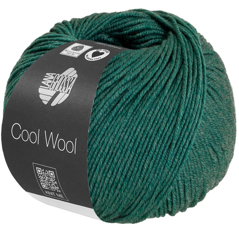 Lana Grossa Cool Wool Mélange 1505 Mørkegrønn melert