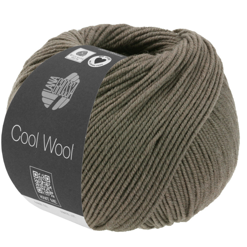 Lana Grossa Cool Wool Mélange 1422 Mørkebrun melert