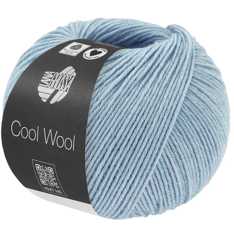 Lana Grossa Cool Wool Mélange 1502 Lyseblå melert