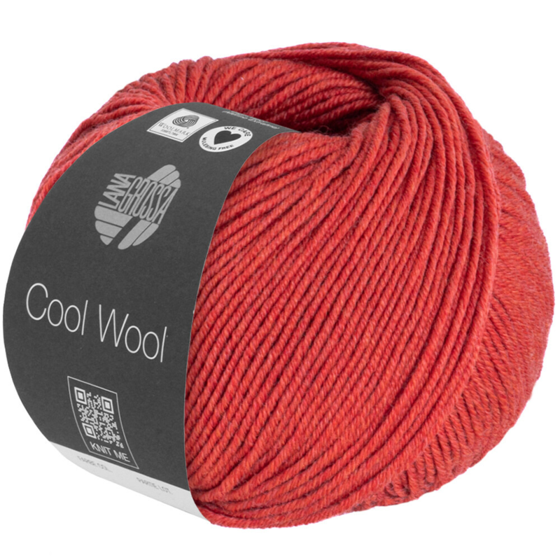 Lana Grossa Cool Wool Mélange 1428 Rød melert