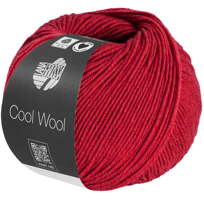 Lana Grossa Cool Wool Mélange 1501 Kirsebærrød melert