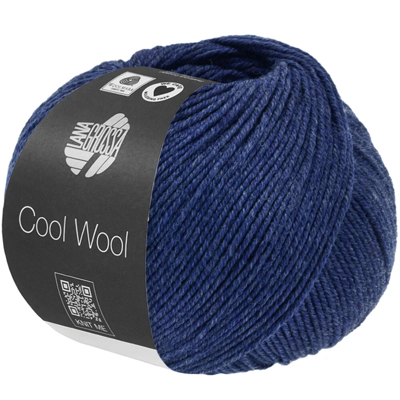 Lana Grossa Cool Wool Mélange 1504 Mørkeblå melert