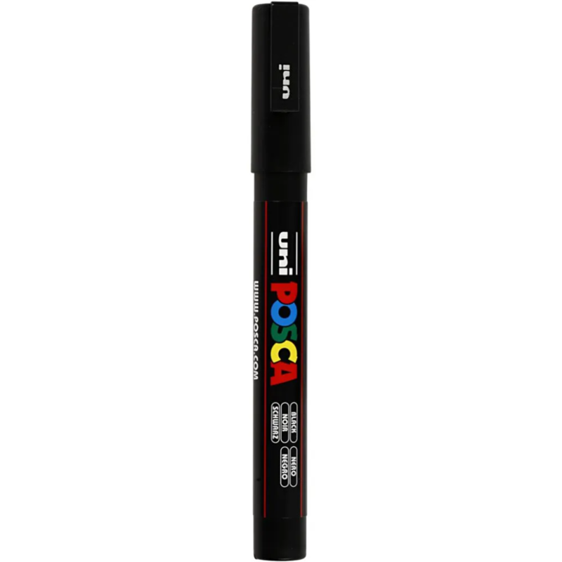 Posca Tusch, 0,9-1,3 mm, 1 stk. Svart