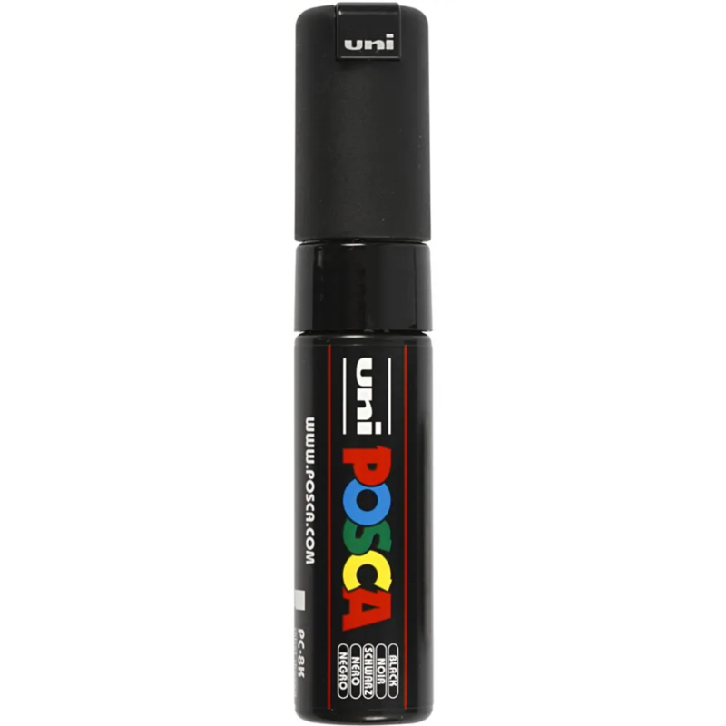 Posca Tusch, 8 mm, 1 stk. Svart