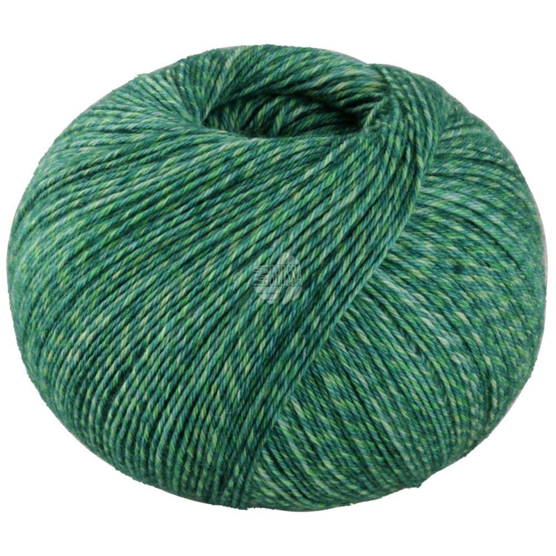 Lana Grossa Vintage Socks 1015 Mørk-/gulgrønn/petrolmelert