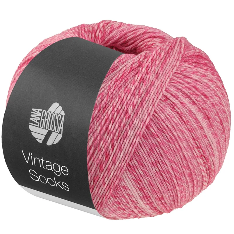 Lana Grossa Vintage Socks 1022 Lys rosa/rosa melert