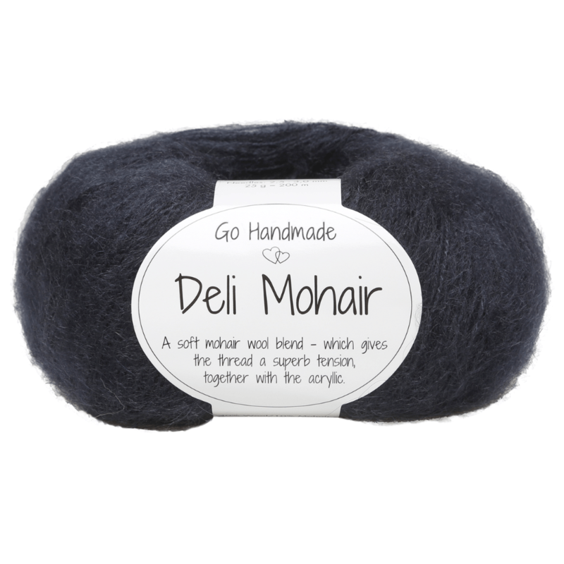 Go Handmade Deli Mohair 91 Mørk grå