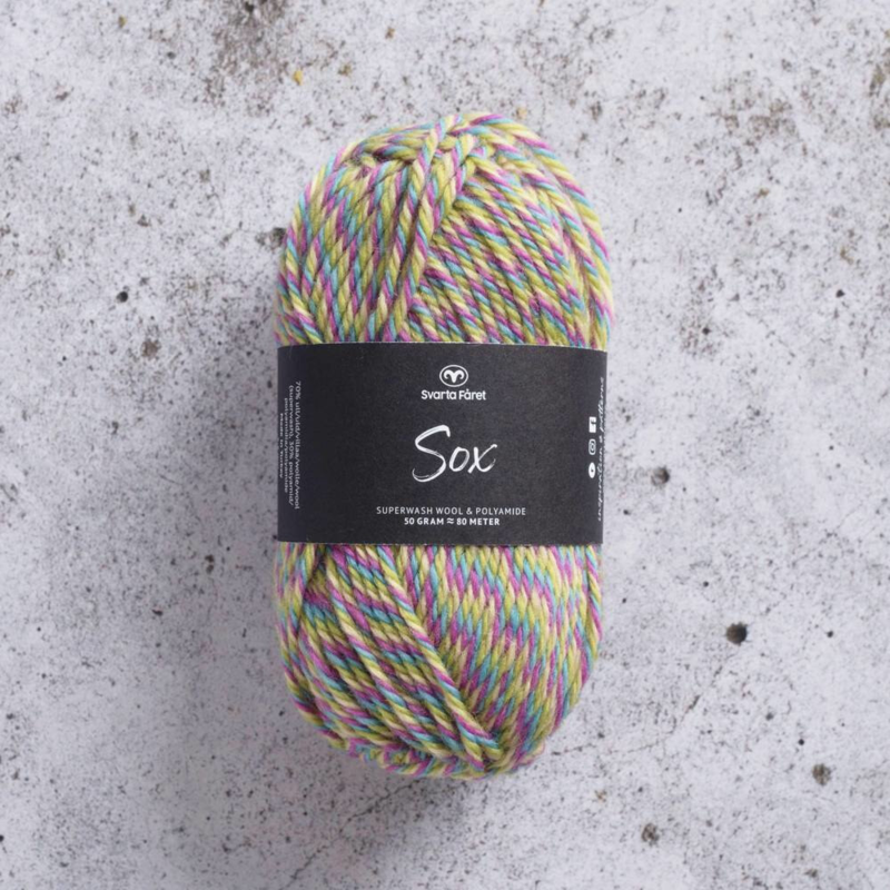 Svarta Fåret Sox 50 g 014 Paradisgrønn rose