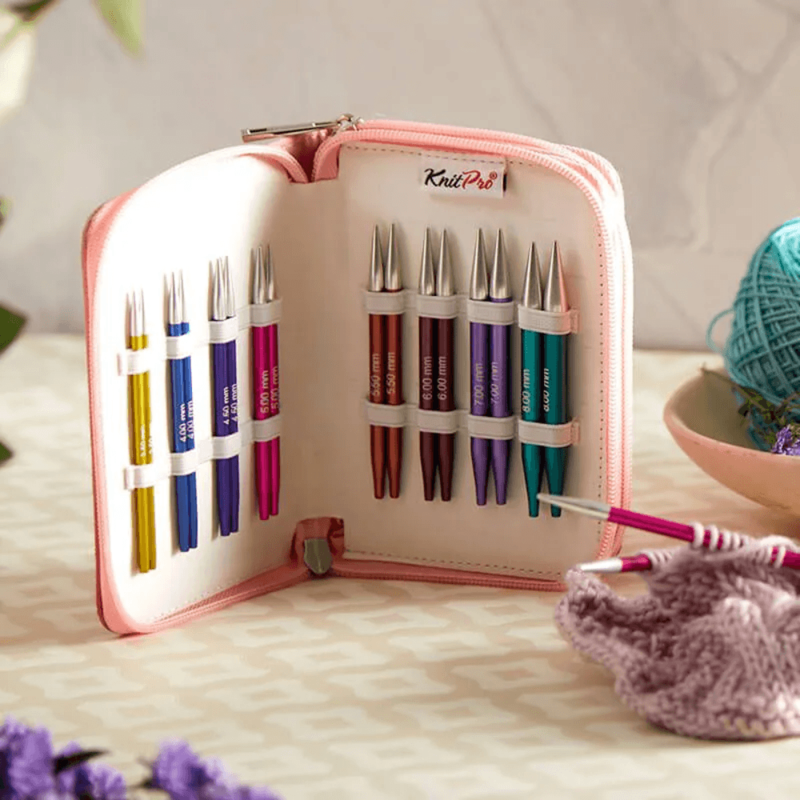KnitPro Zing Special Utskiftbare Rundpinner Sett, Deluxe, 10 cm