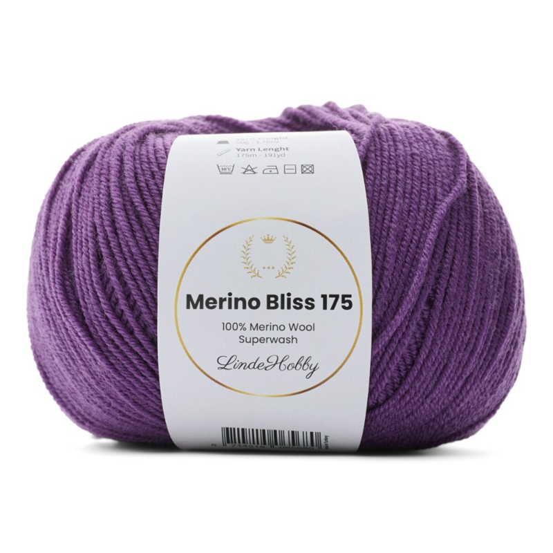 LindeHobby Merino Bliss 175 33 Fiolettdrøm