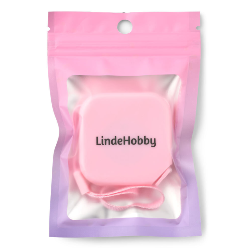 LindeHobby Firkantet Uttrekkbart Målebånd, 150 cm Pink