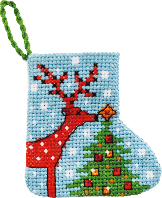 Broderisett Reinsdyr 7 x 7 cm