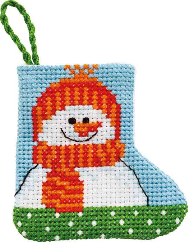 Broderisett Snømann 7 x 7 cm
