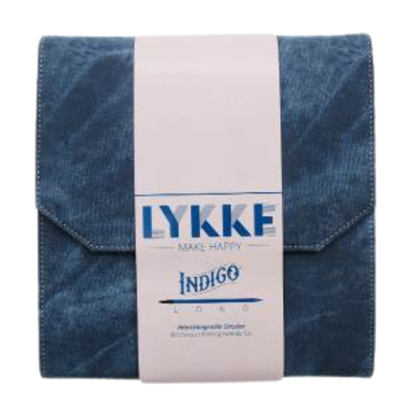 LYKKE Utskiftbart Rundpinnesett Indigo Long, Blå, Ulike lengder