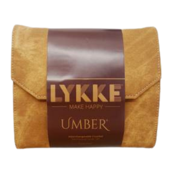 LYKKE Utskiftbart Tunisisk Heklenålsett Umber, Tan, 15 cm
