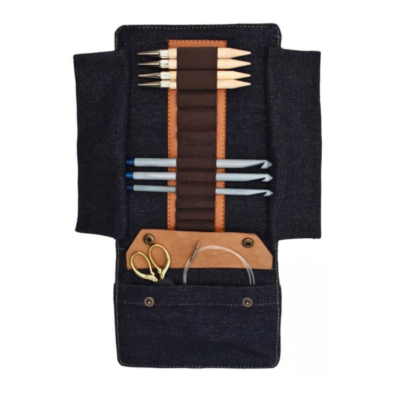 LYKKE Taylor Etui for Utskiftbare Rundpinner, 13 cm Lysebrun