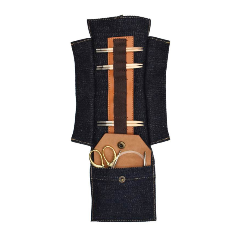 LYKKE Taylor Etui for Utskiftbare Rundpinner, 9 cm Lysebrun