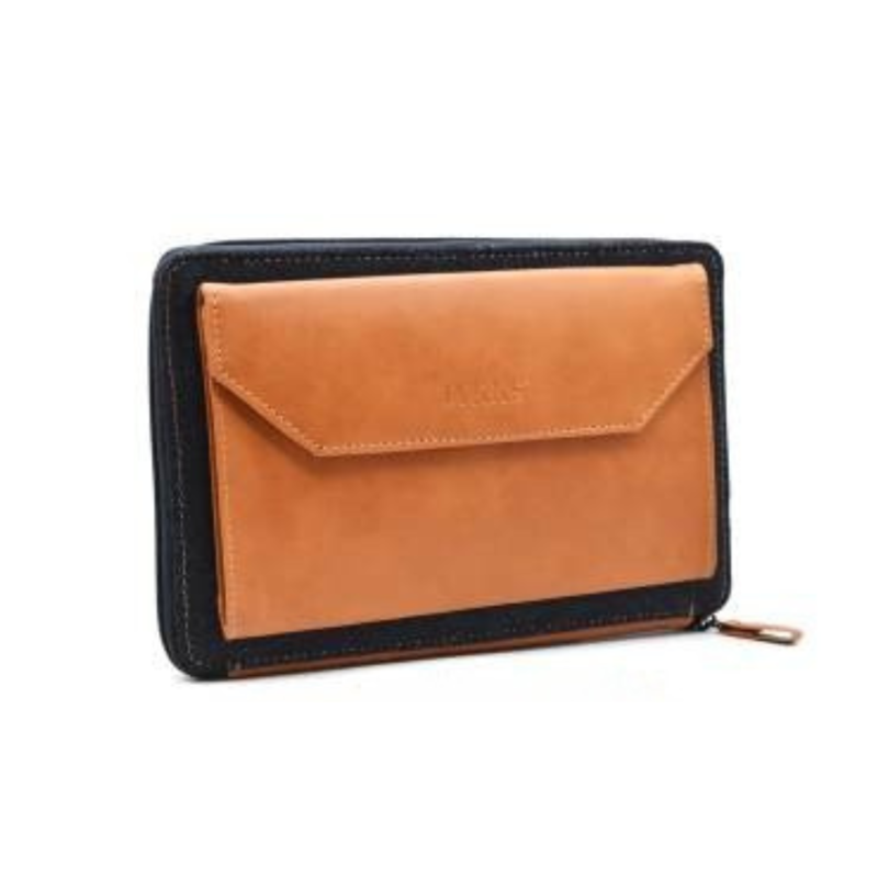 LYKKE Oxford Etui for Utskiftbare Rundpinner, 13 cm Lysebrun