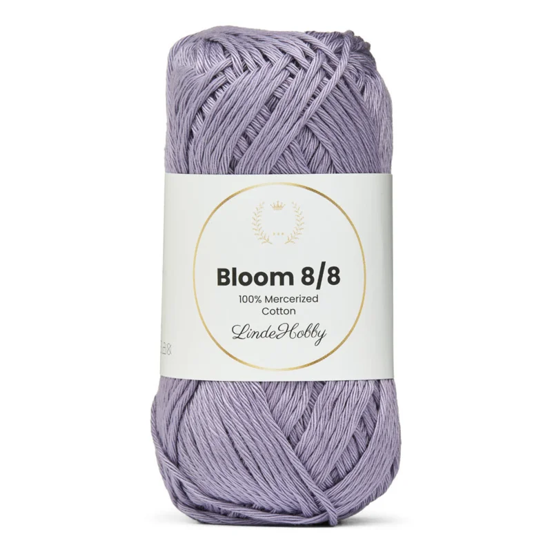 LindeHobby Bloom 8/8 Mercerized Cotton 12 Lys lilla