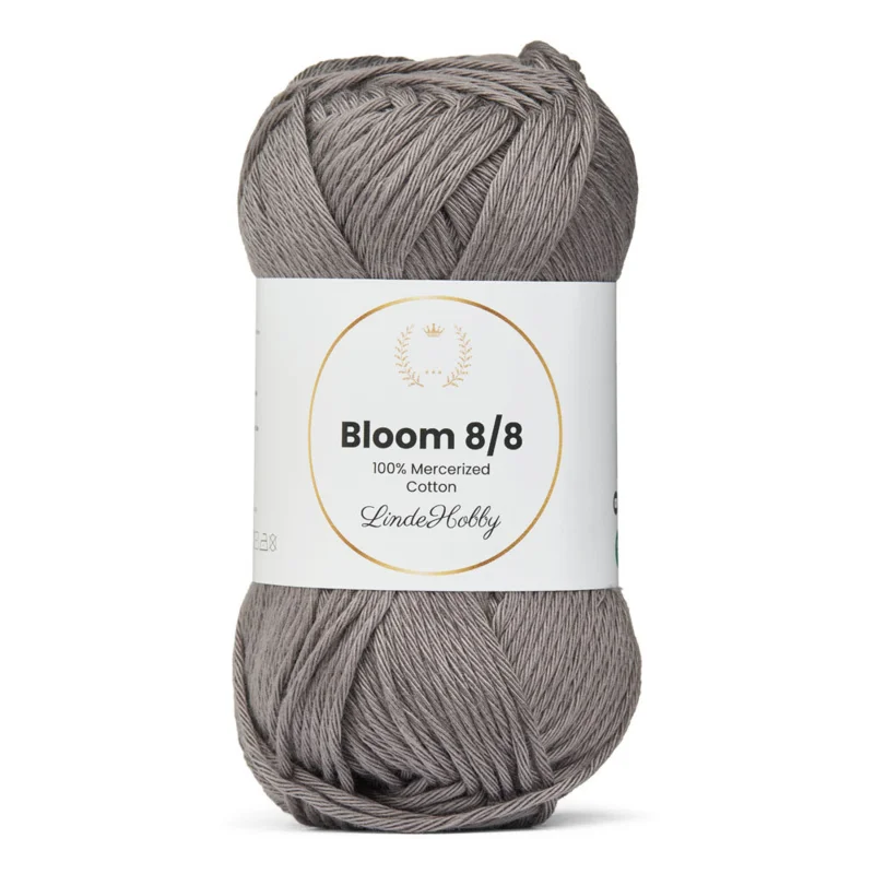 LindeHobby Bloom 8/8 Mercerized Cotton 04 Røykfarget