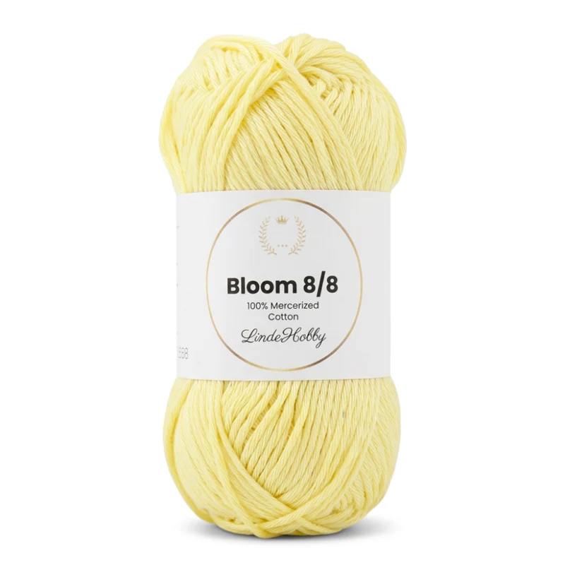 LindeHobby Bloom 8/8 Mercerized Cotton 21 Myk gul