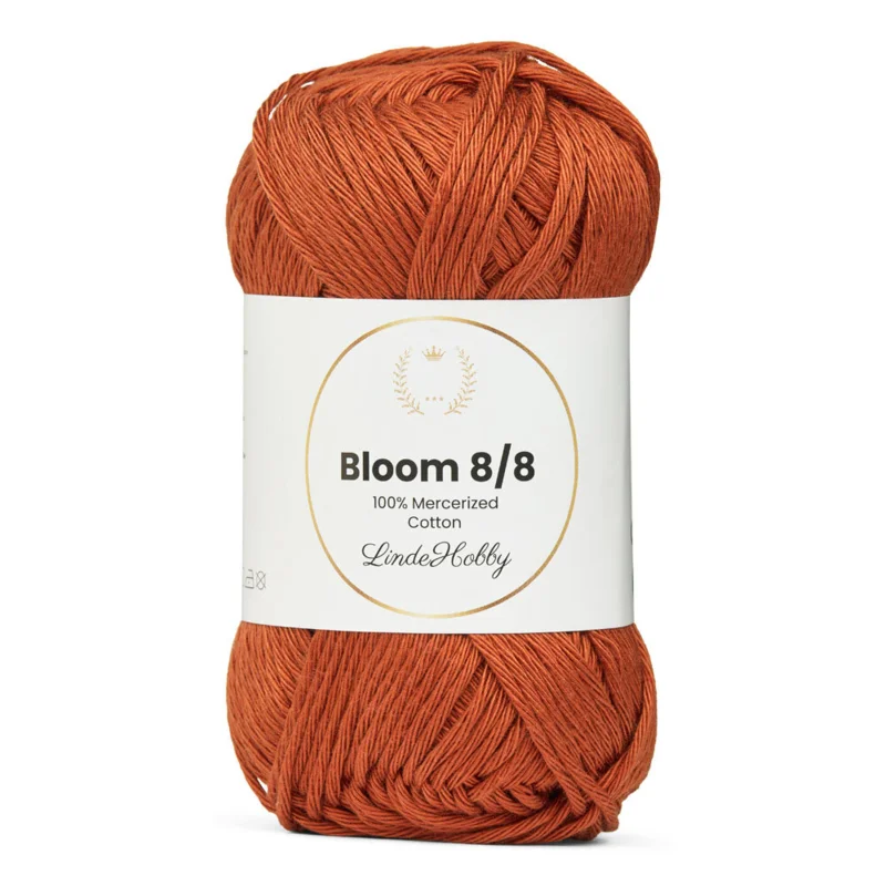 LindeHobby Bloom 8/8 Mercerized Cotton 36 Mursteinsfarge