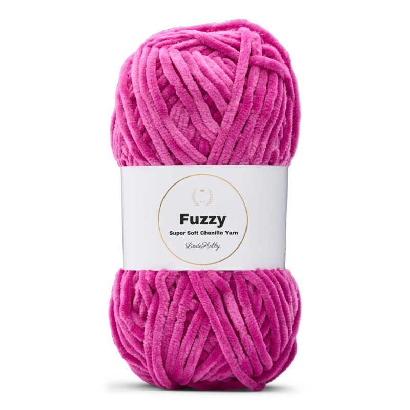 LindeHobby Fuzzy Chenille 45 Mørk fuksia