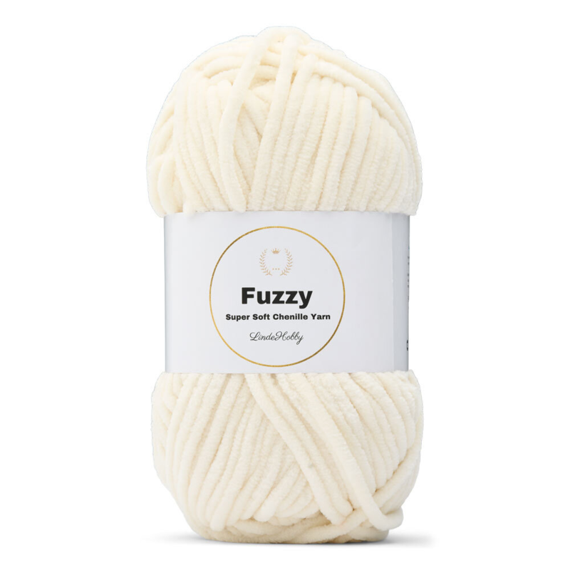 LindeHobby Fuzzy Chenille 10 Krem (Lys beige)