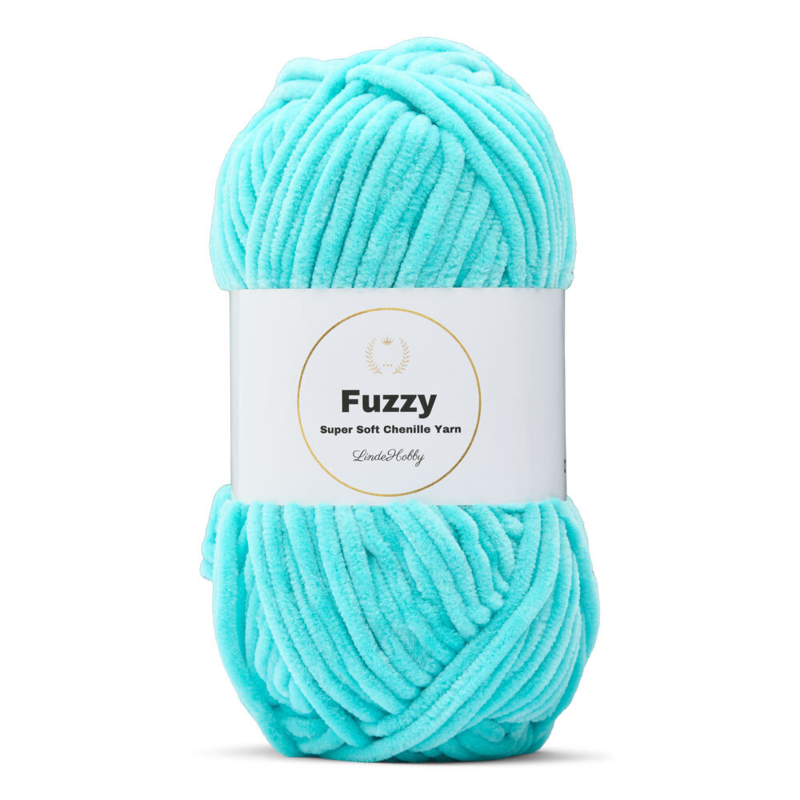 LindeHobby Fuzzy Chenille 13 Blågrønn / Teal