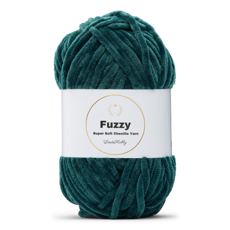 LindeHobby Fuzzy Chenille 28 Smaragdgrønn