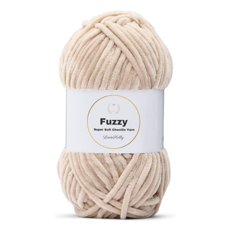 LindeHobby Fuzzy Chenille 43 Skitten krem