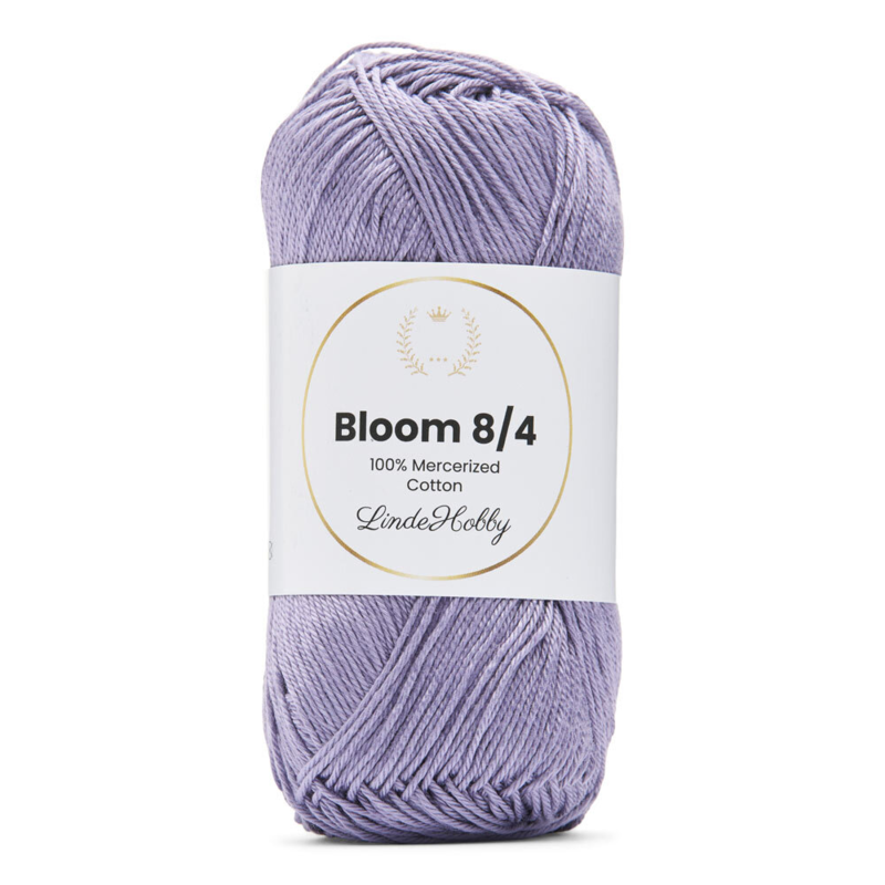 LindeHobby Bloom 8/4 Mercerized Cotton 12 Lys lilla